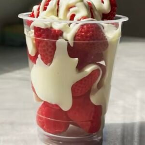 Fresas con Crema y Matcha Ceremonial